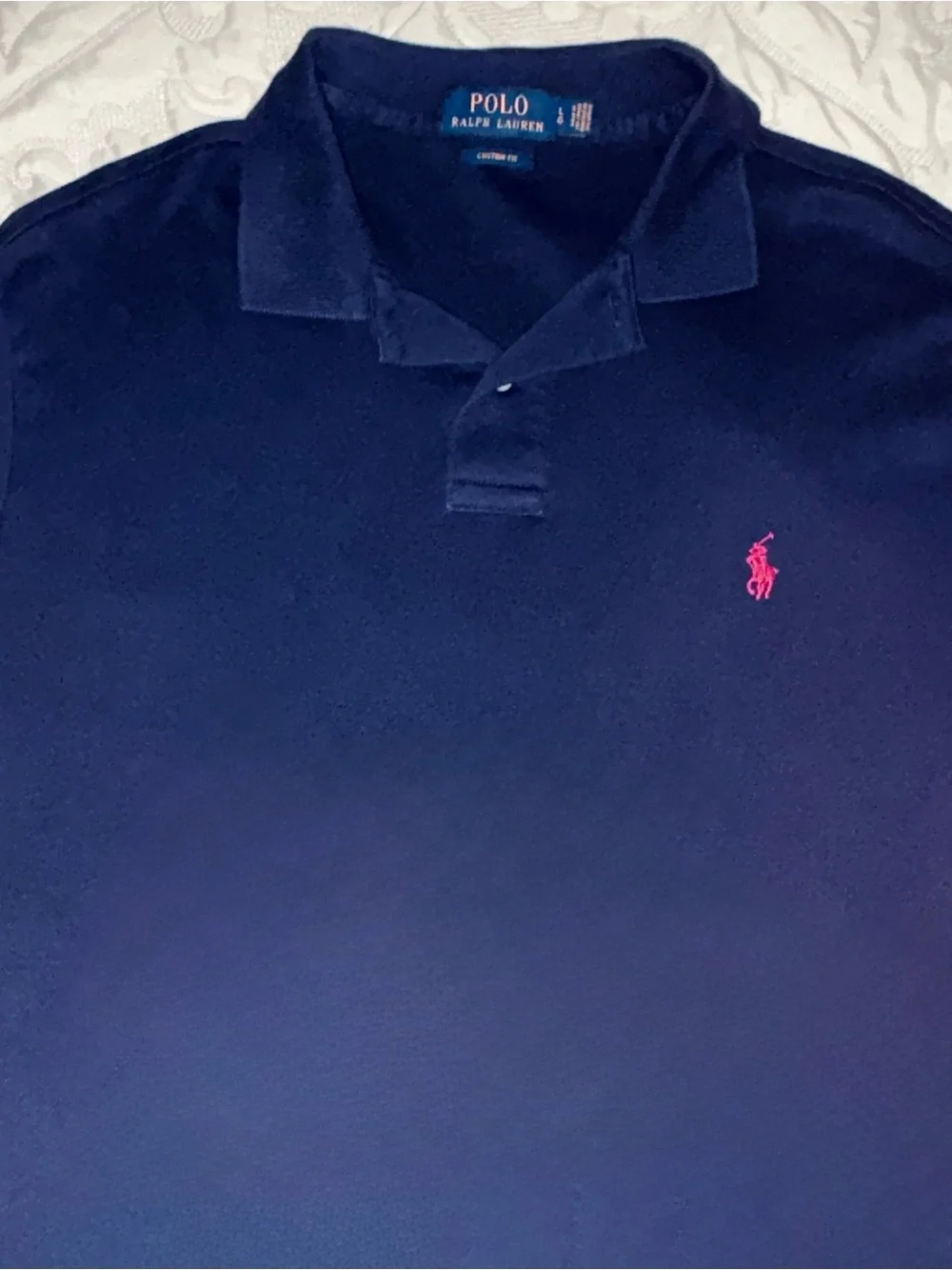Men’s Large POLO Ralph Lauren Short Sleeve Navy Blue Shirt